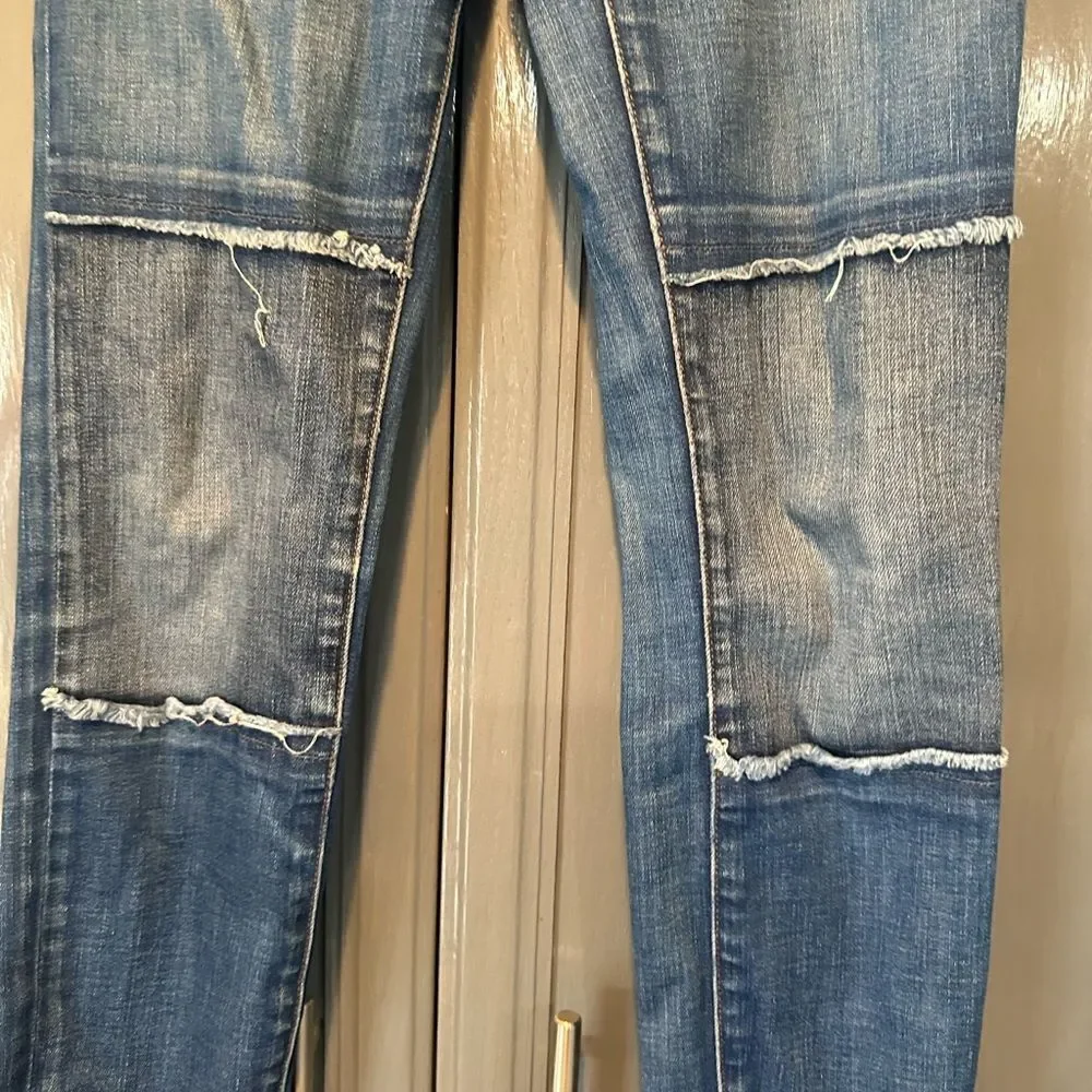 J Brand Knee Patch Skinny Jeans 25
